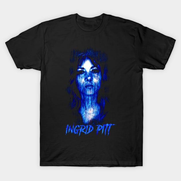 Scream Queen Ingrid Pitt Design T-Shirt by HellwoodOutfitters